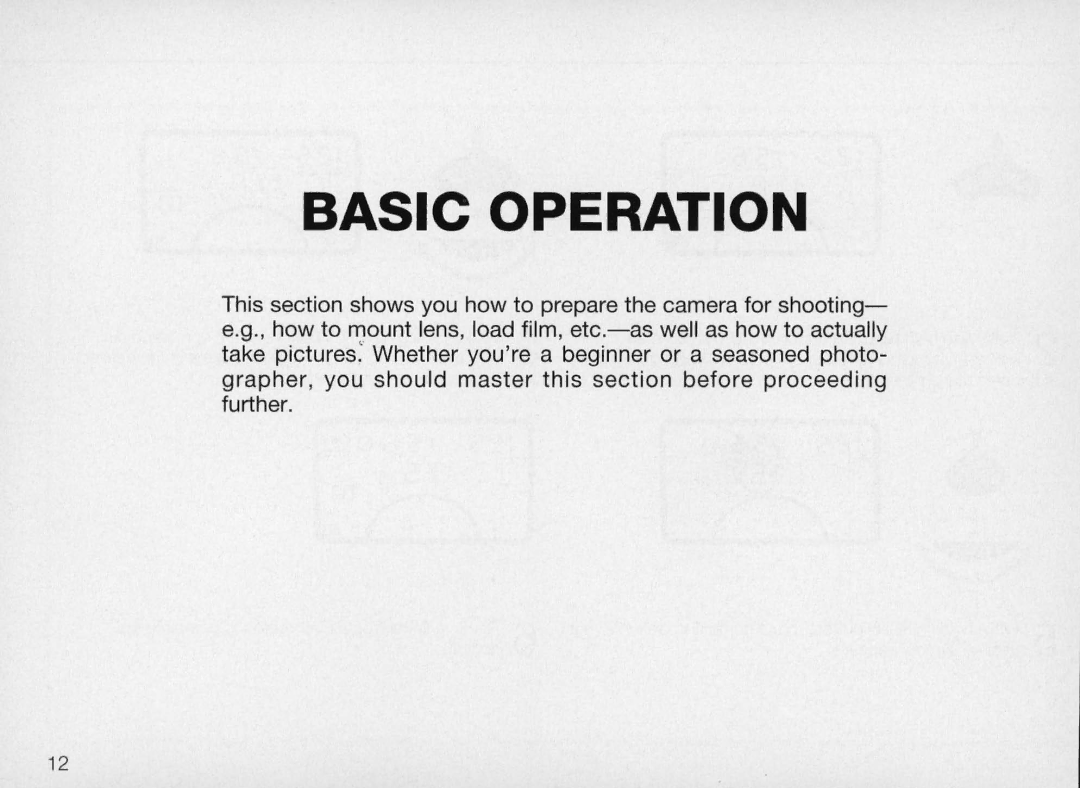 Nikon N70 instruction manual Basic Operation 