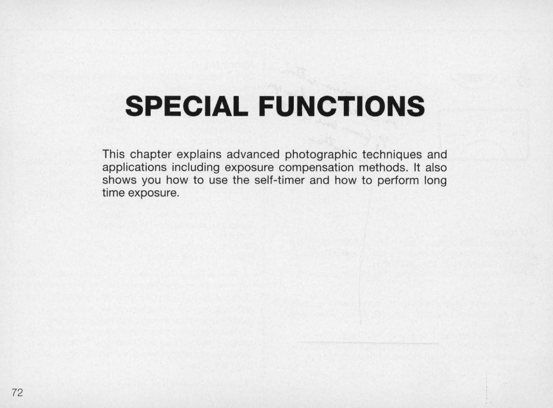 Nikon N70 instruction manual Special Functions 