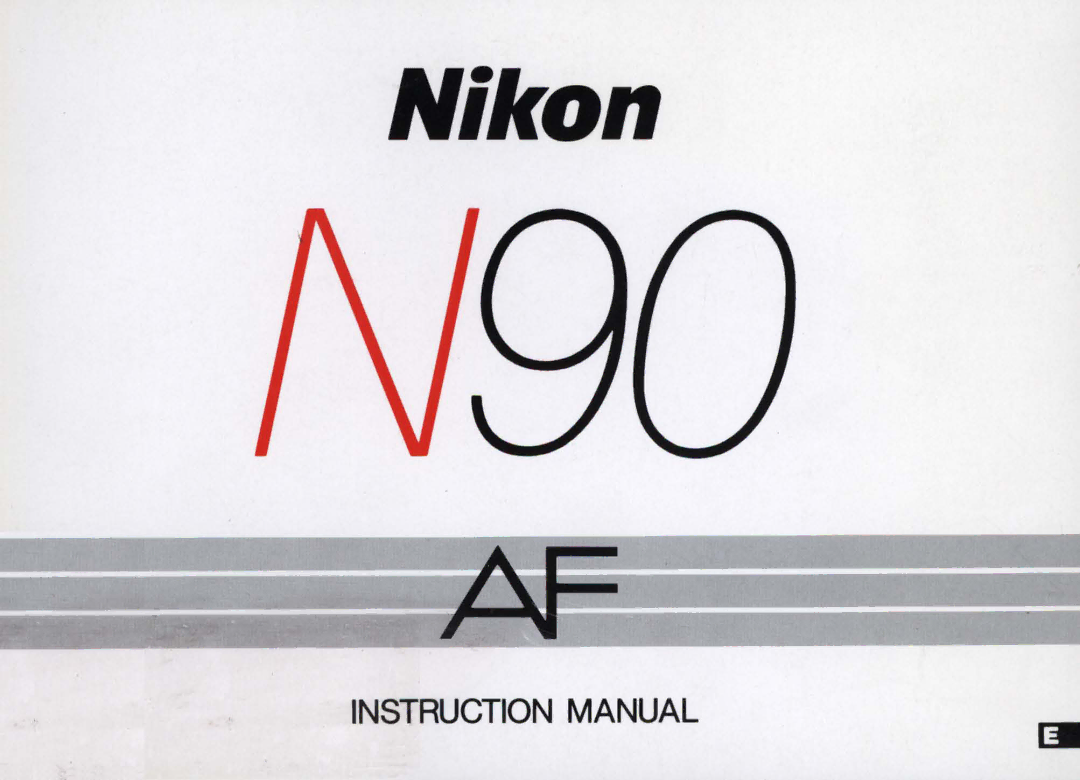 Nikon N90 instruction manual Nikon 