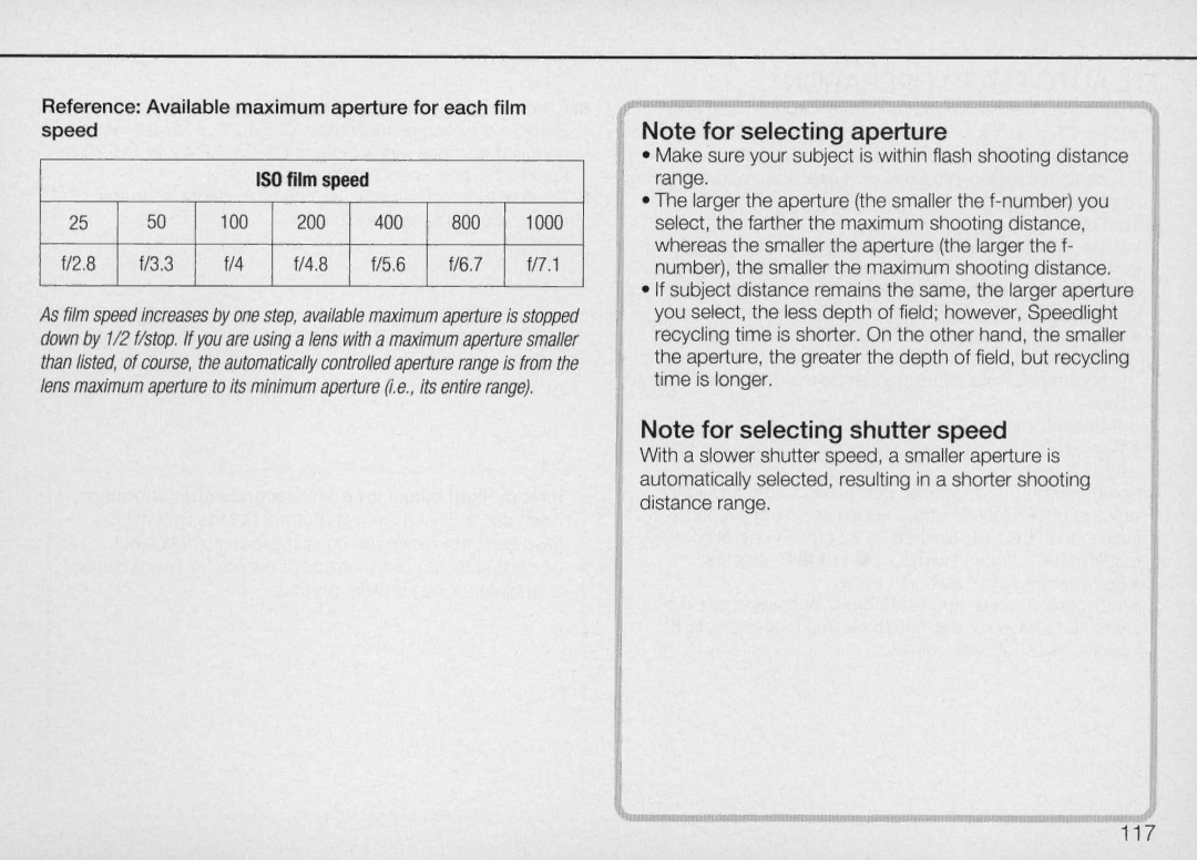 Nikon N90 instruction manual 100 200 400, ISO film speed 