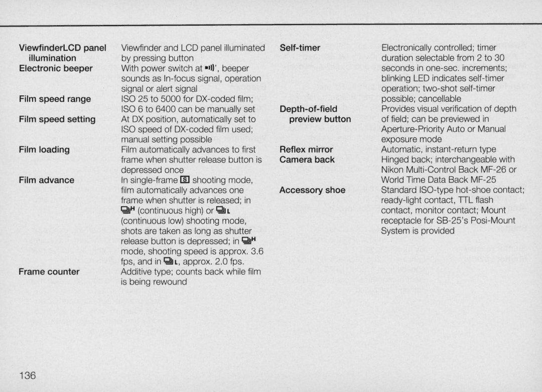 Nikon N90 instruction manual 136 