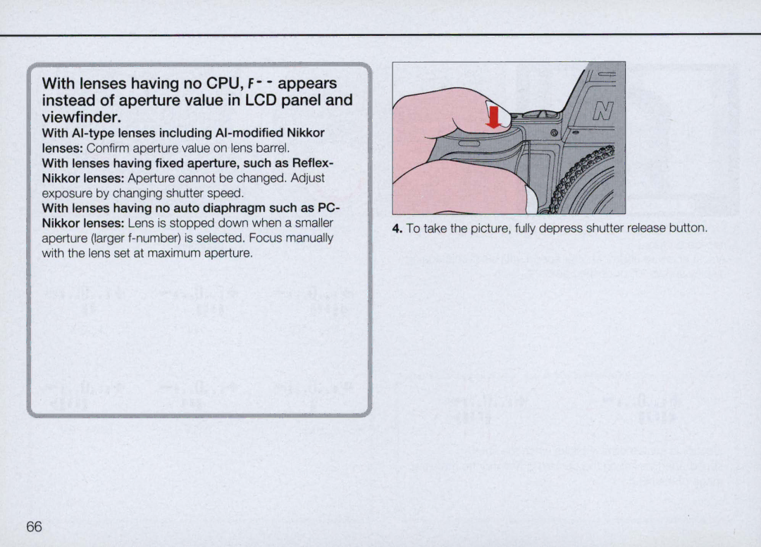 Nikon N90 instruction manual With AI-type lenses including AI-modified Nikkor 