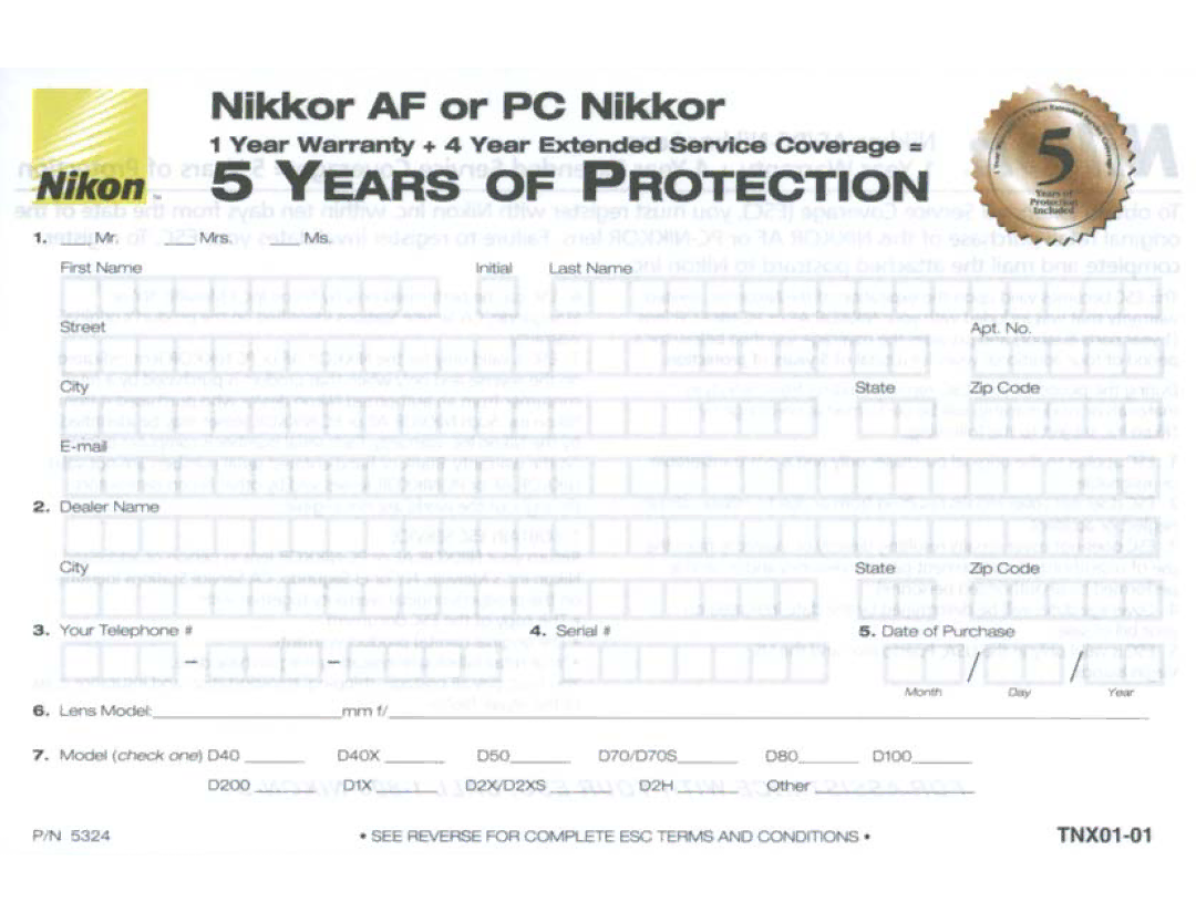 Nikon NIK2180 user manual Veer Warranty + ..v. Extended Service Coverage = 