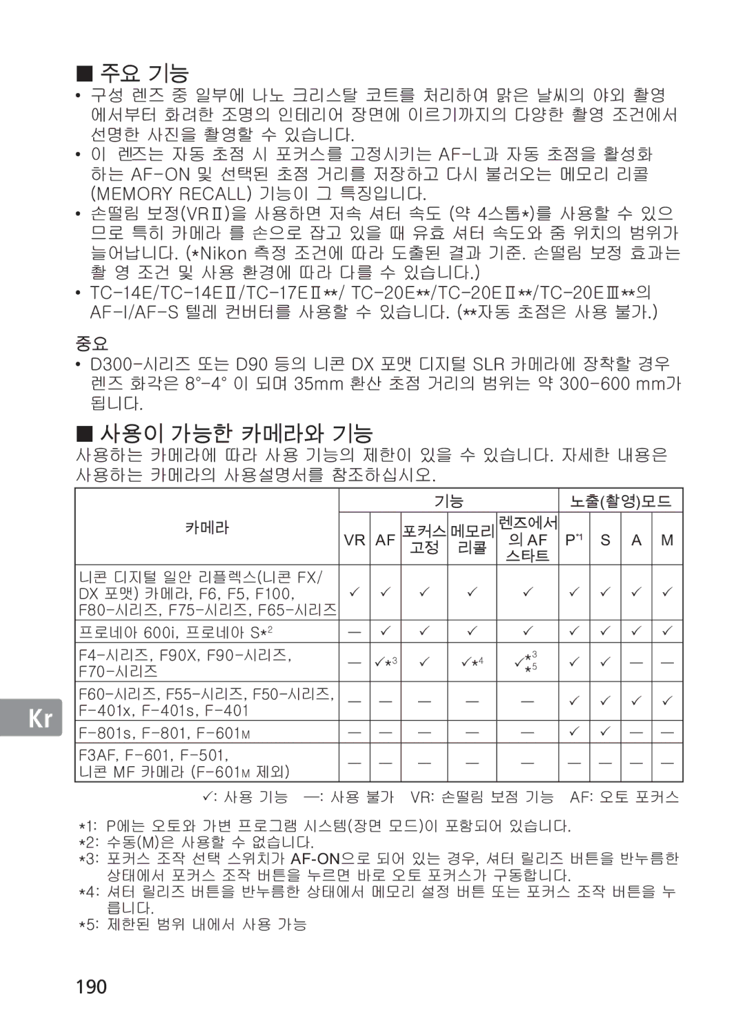 Nikon NIKKOR manual 190, ˍG kZWWT, GkG, Gz\””G 