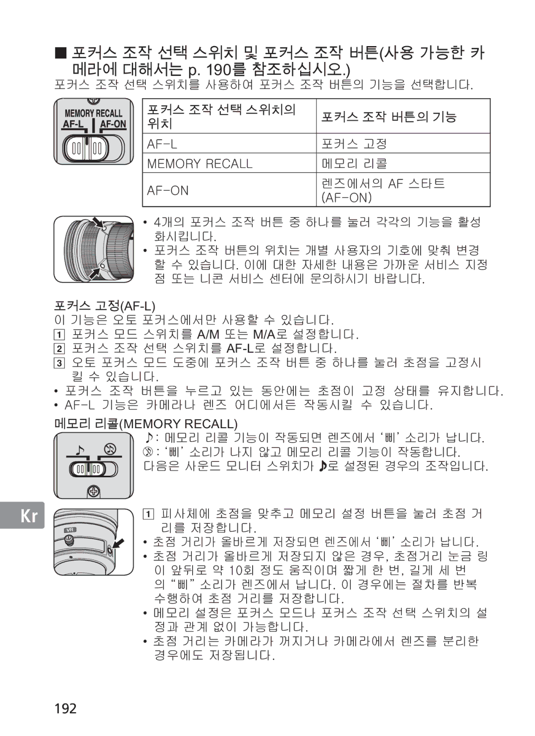 Nikon NIKKOR manual 192, HmTs Tltvy€Gyljhss GhmG HmTvu OhmTvuP  $/,  00255&$//, Ag˄ G͈ G, ˍgg 