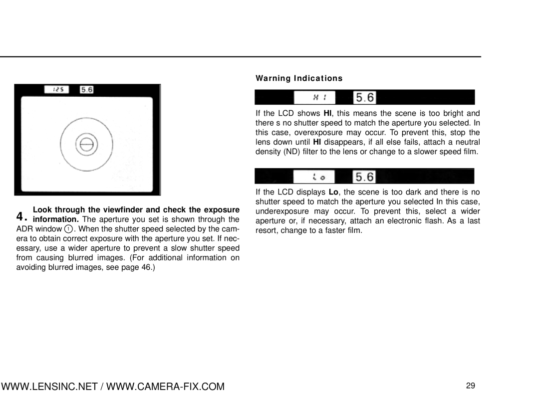 Nikon Nikon FA, Nikon Nikomat FT manual Look through the viewfinder and check the exposure 