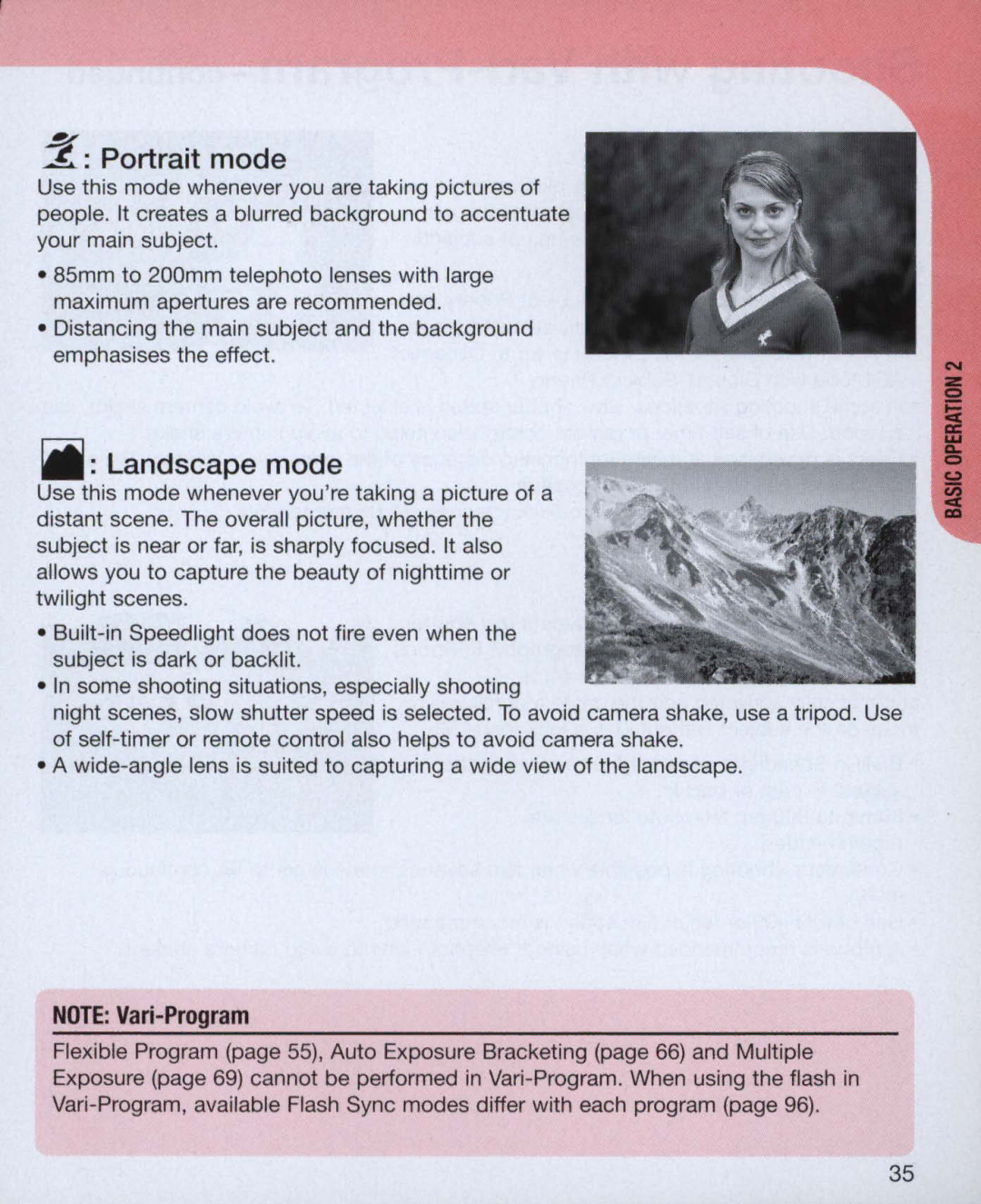 Nikon Nikon N75 instruction manual ~x.. Portrait mode, 1iIiI Landscape mode 