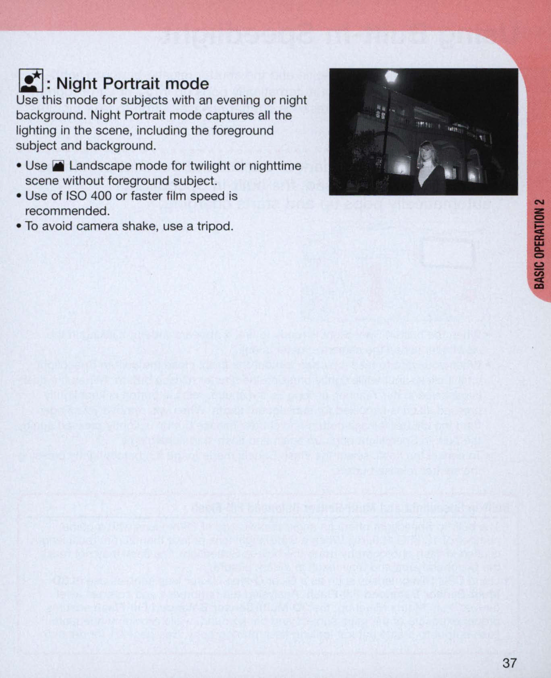 Nikon Nikon N75 instruction manual ~ Night Portrait mode 