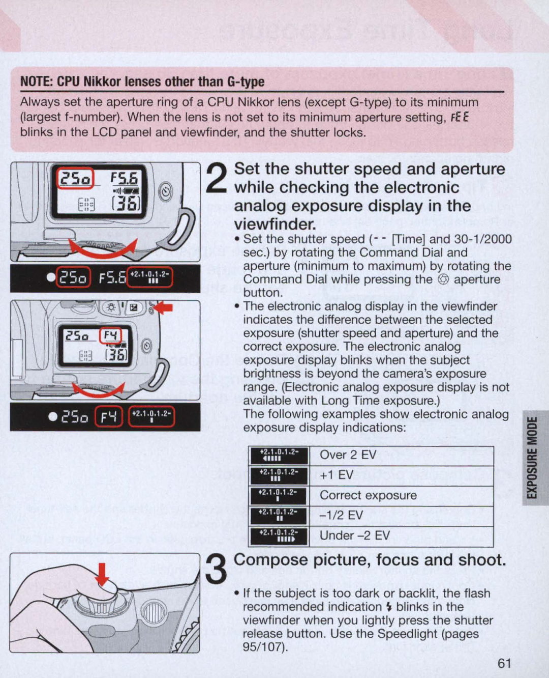 Nikon Nikon N75 instruction manual Compose picture, focus and shoot 