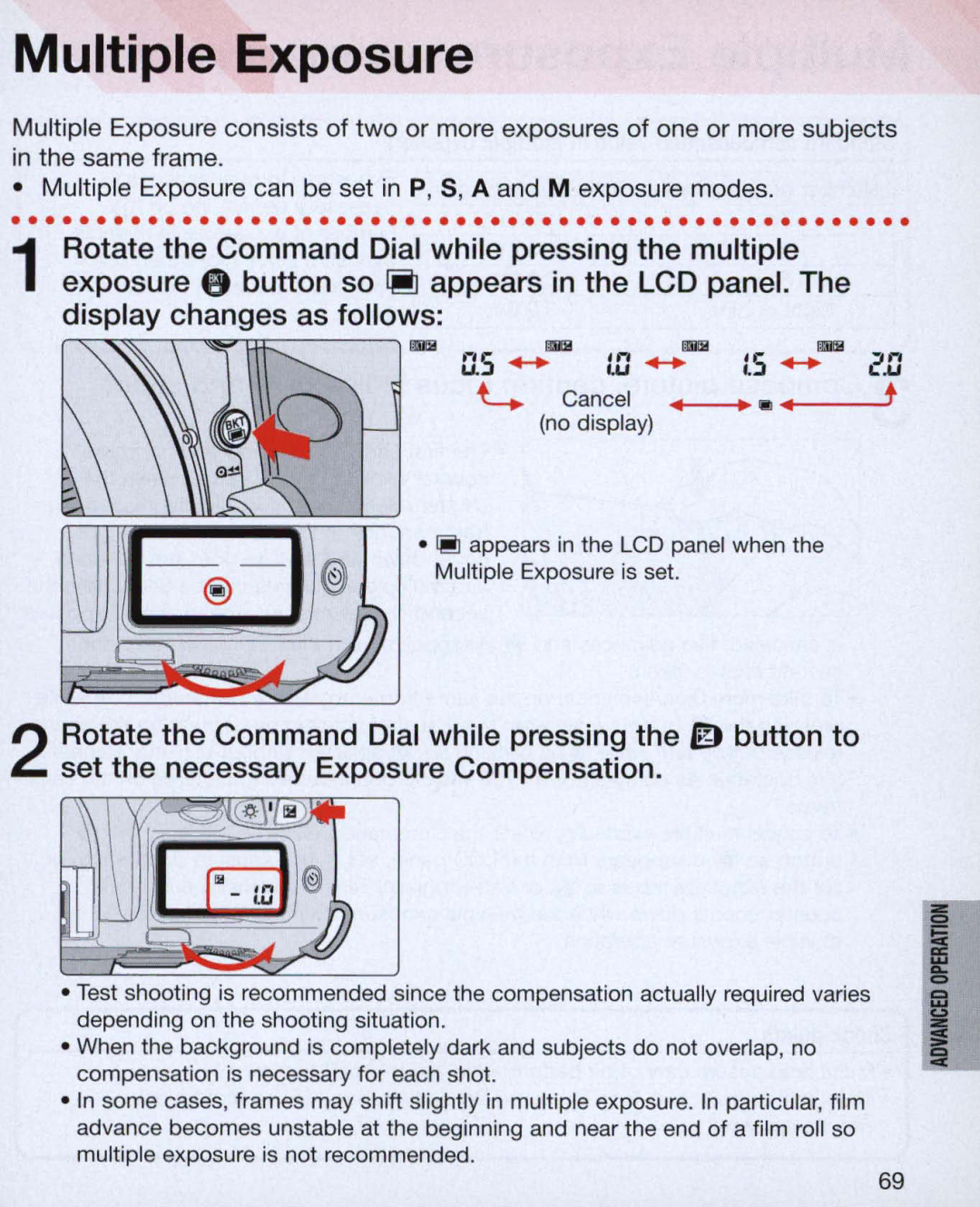 Nikon Nikon N75 instruction manual Multiple Exposure, Ll5 