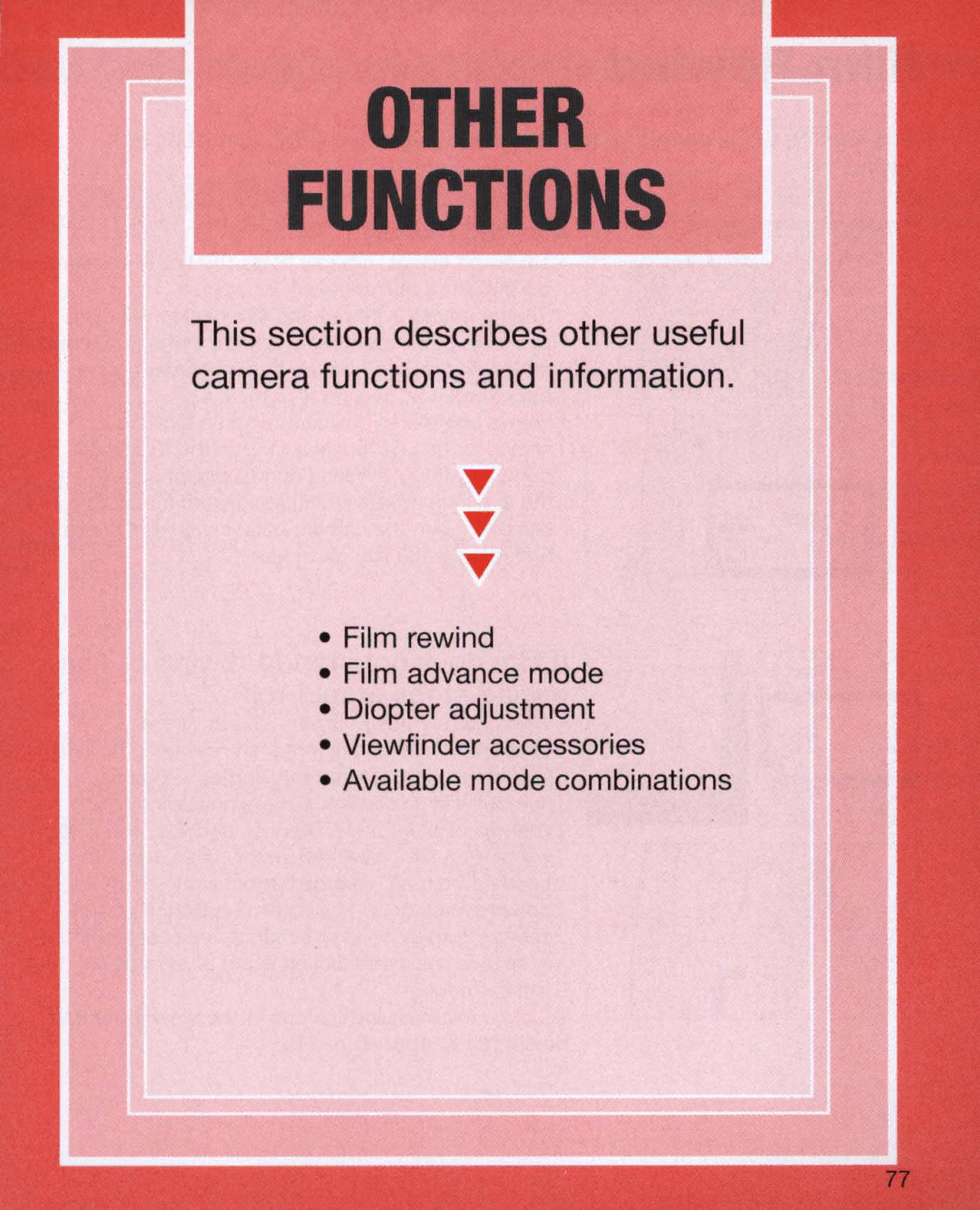 Nikon Nikon N75 instruction manual Other Functions 