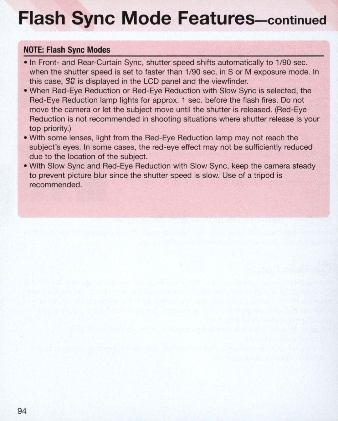 Nikon Nikon N75 instruction manual Flash Sync Mode FeatureS 