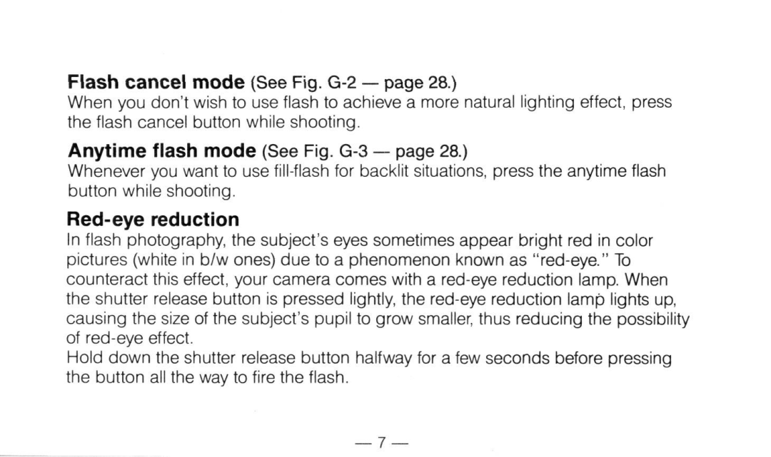 Nikon Not available instruction manual Red-eye reduction 