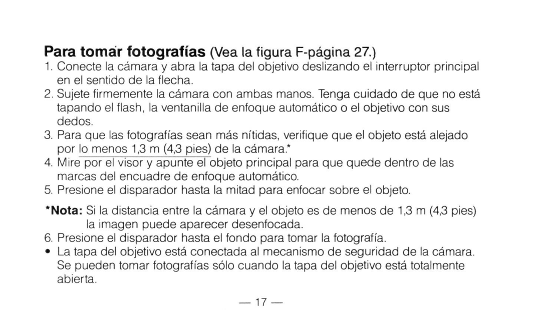 Nikon Not available instruction manual Para tomar fotografias Vea la figura F-pagina 