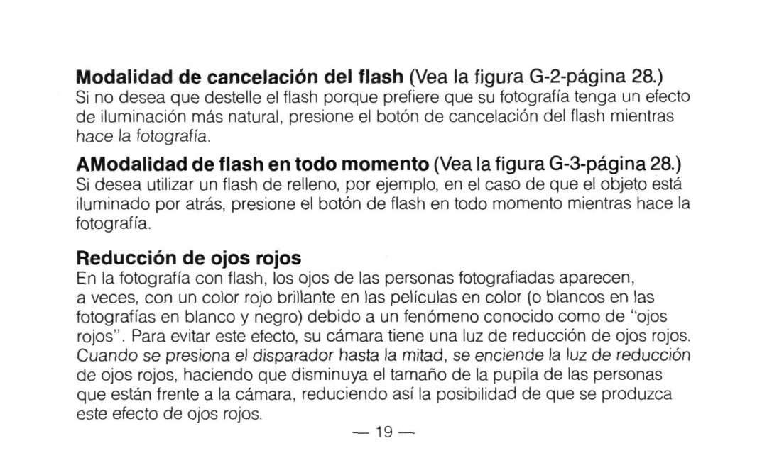 Nikon Not available instruction manual Modalidad de cancelacion del flash Vea la figura G-2-pagina 