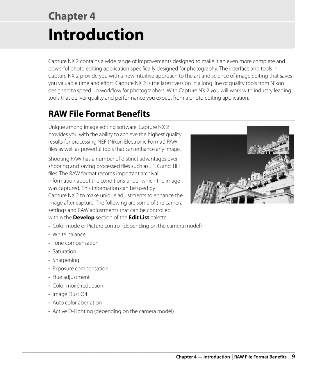 Nikon NX2 user manual Introduction, RAW File Format Benefits 