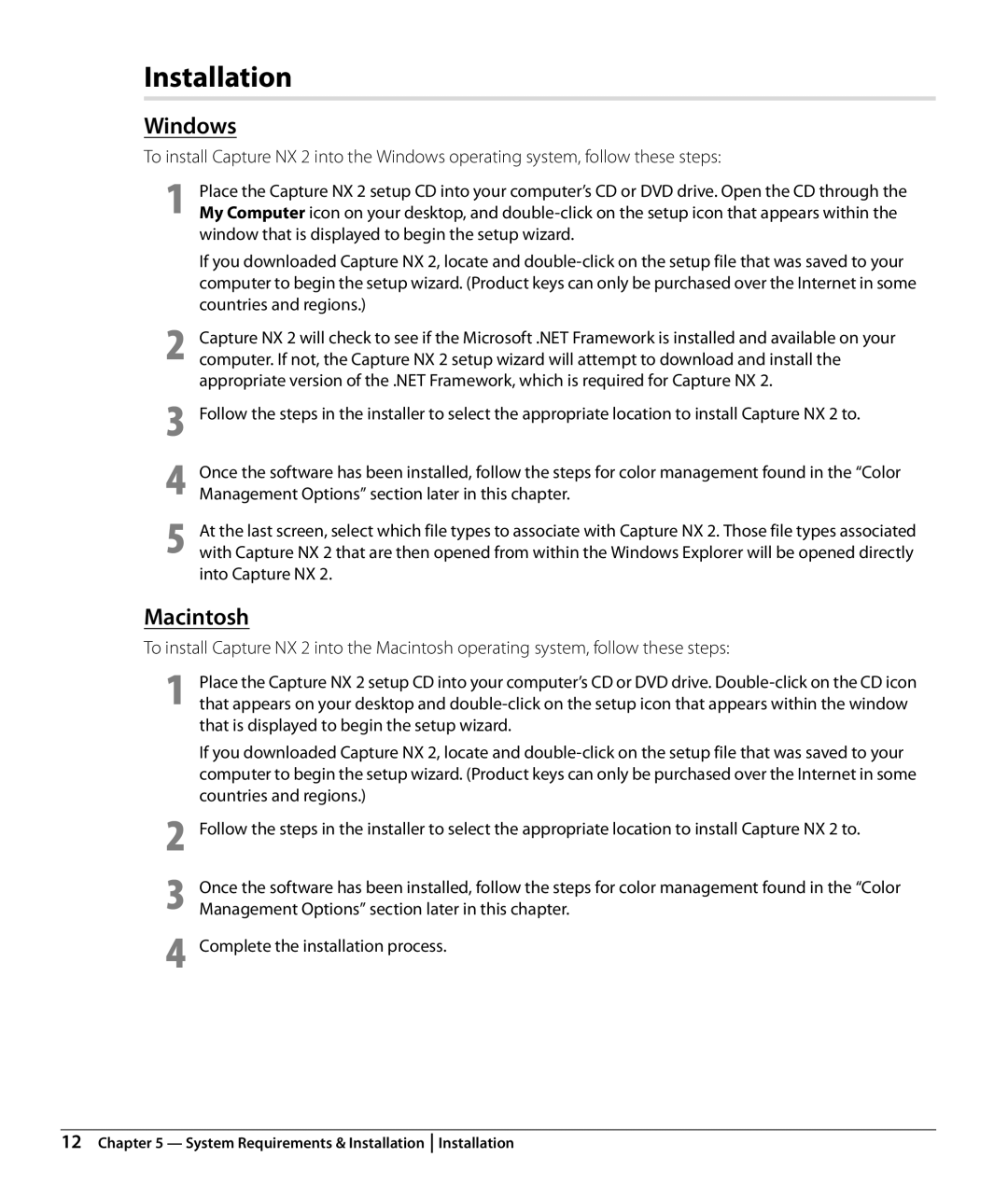 Nikon NX2 user manual Installation, Into Capture NX 