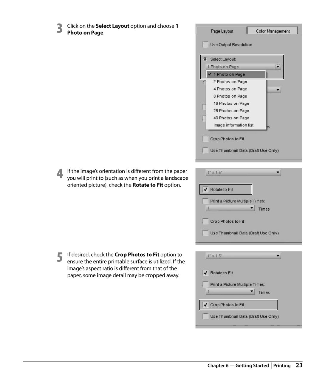 Nikon NX2 user manual Click on the Select Layout option and choose 1 Photo on 