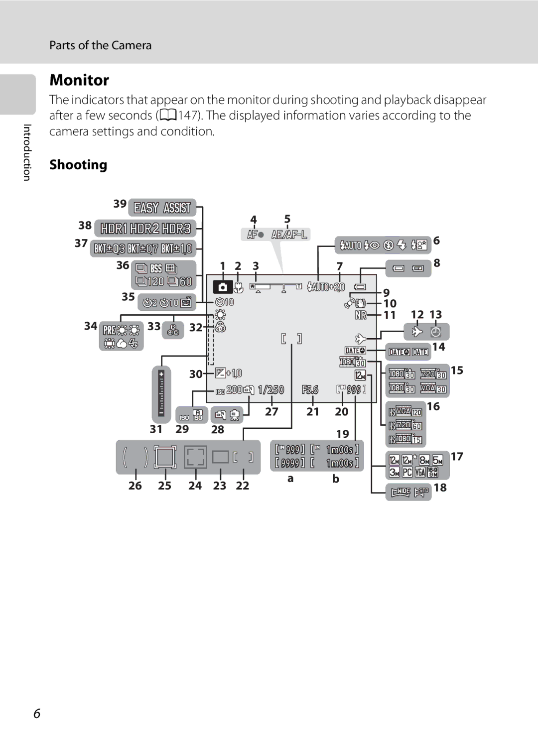 Nikon COOLPIXP300BK user manual Monitor, Shooting 