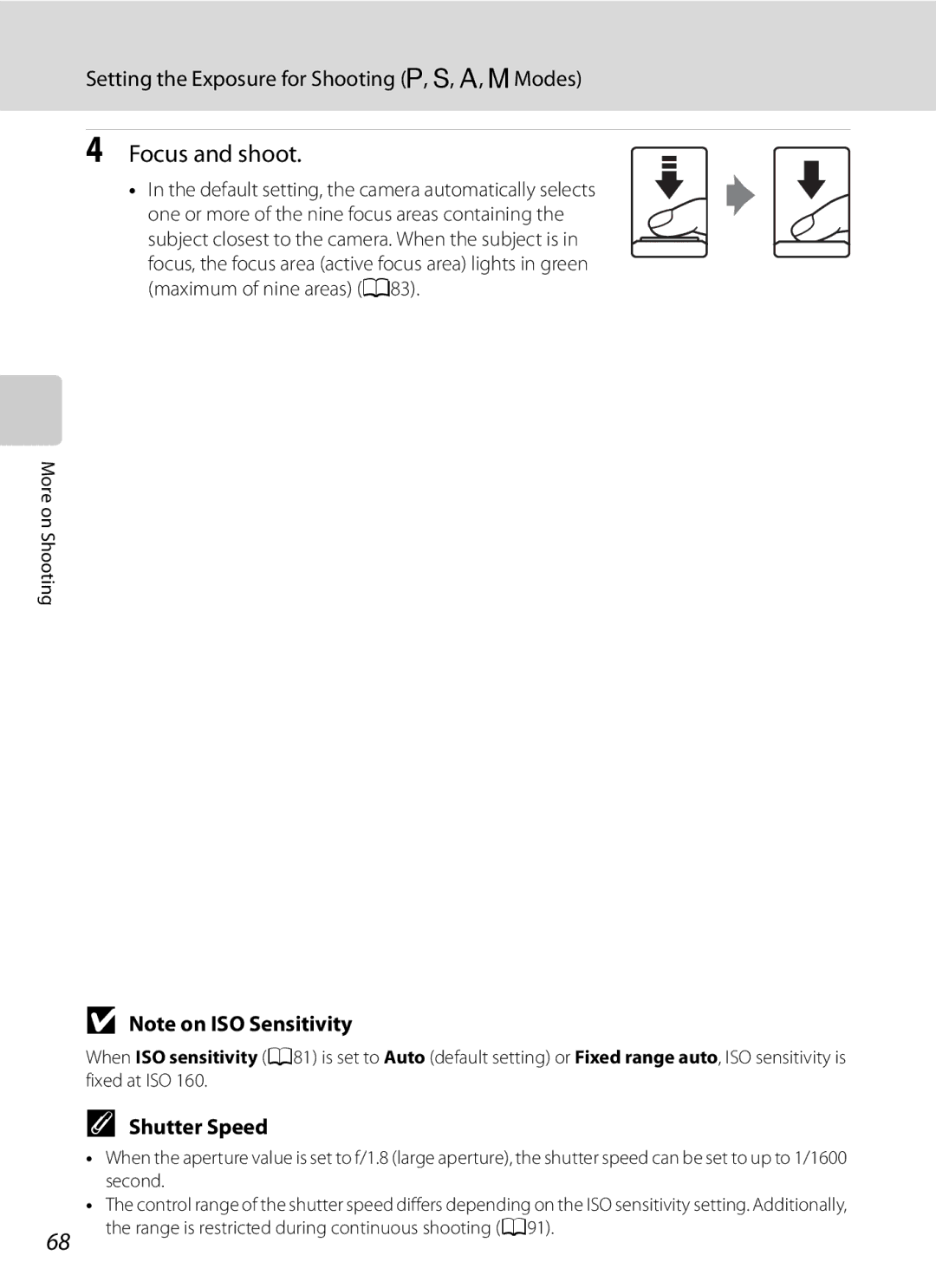 Nikon COOLPIXP300BK user manual Range is restricted during continuous shooting A91 