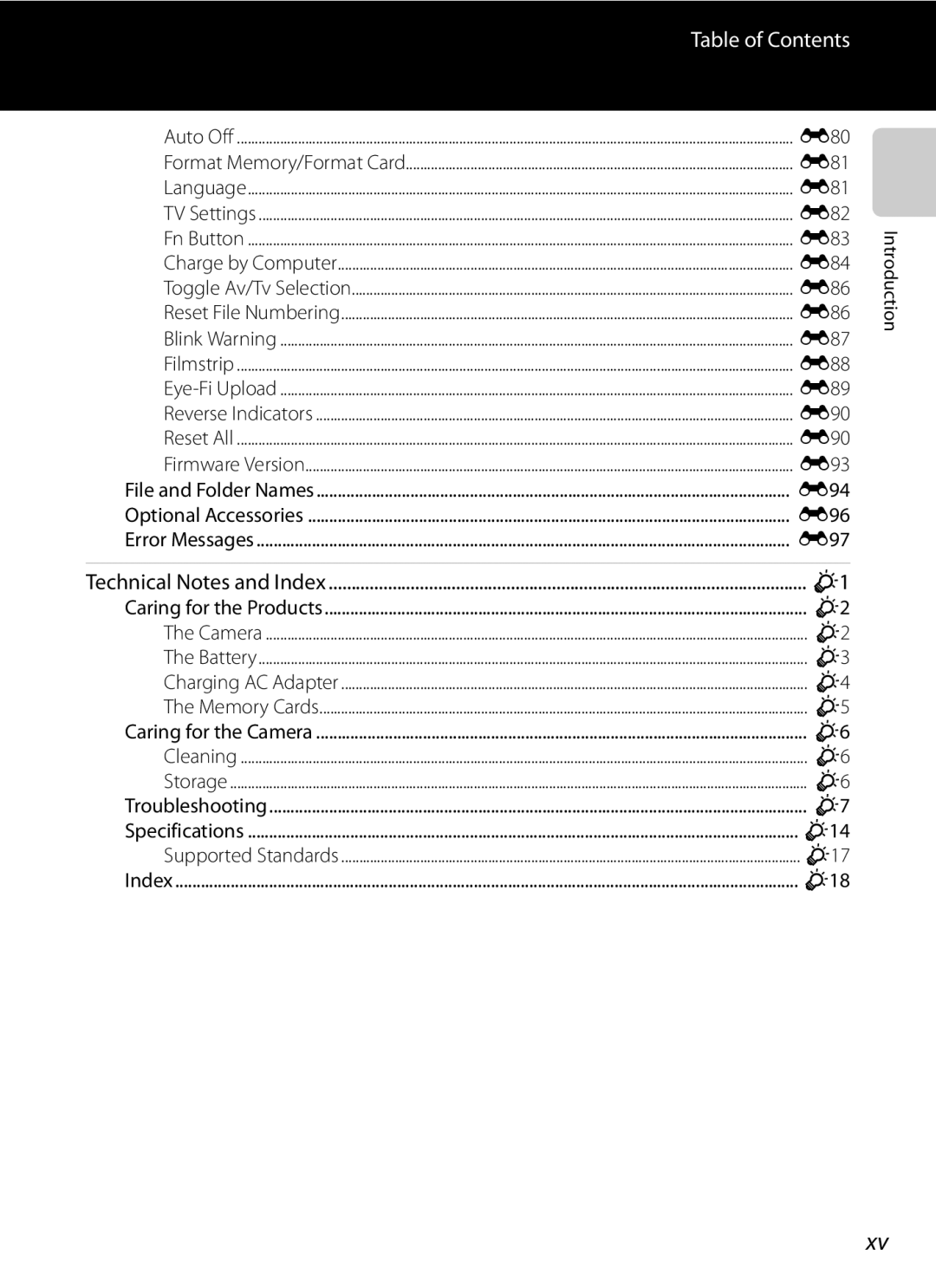 Nikon P310 manual E81, E82, E83, E84, E86, E87, E88, E89, E90, E93, E94, E96, E97, F14, F17, F18 