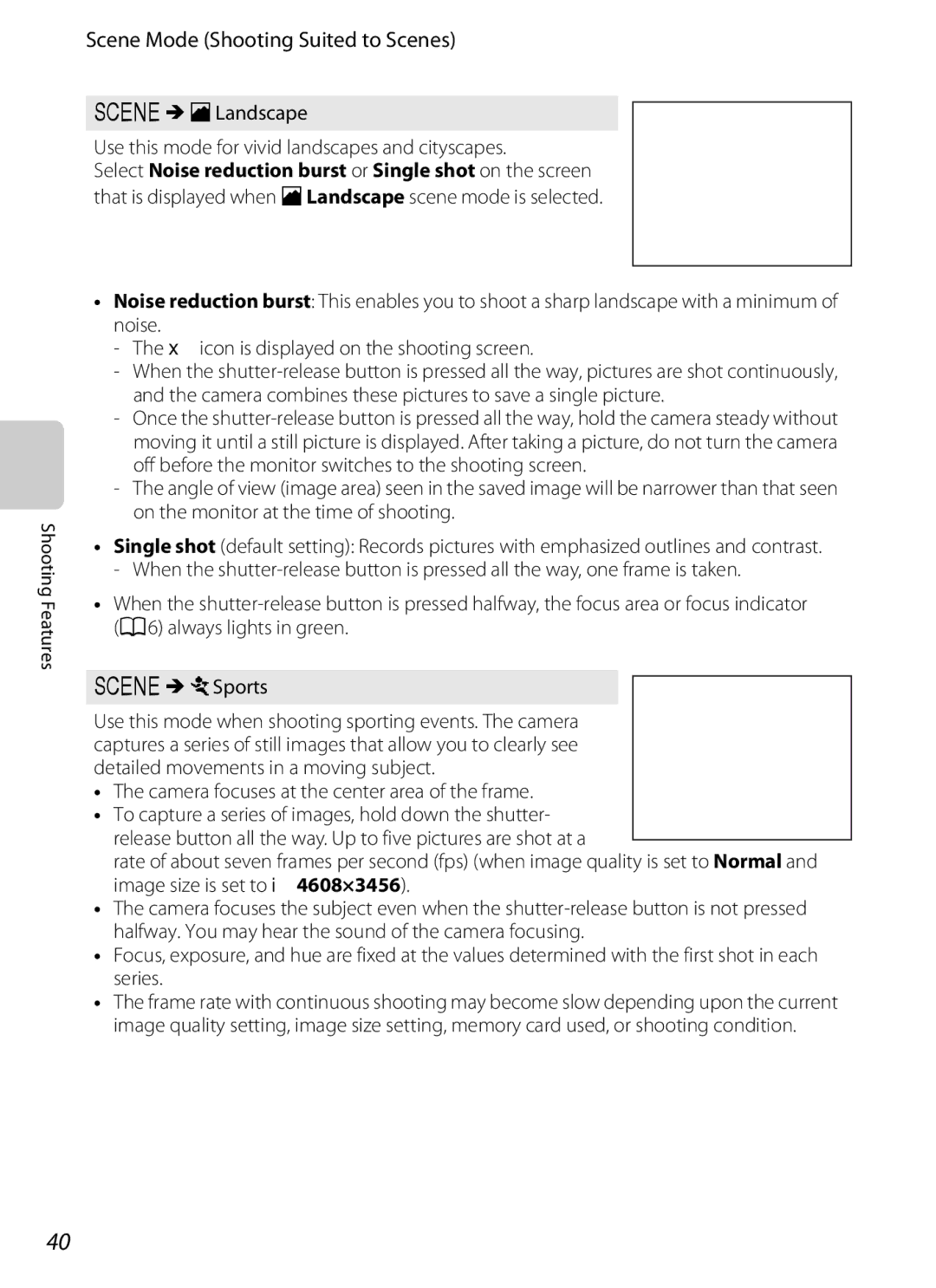 Nikon P310 manual Camera focuses at the center area of the frame 