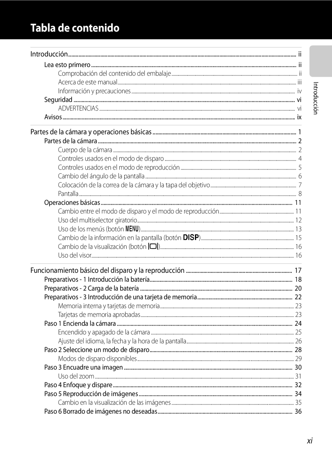 Nikon P510 manual Tabla de contenido, Iii 