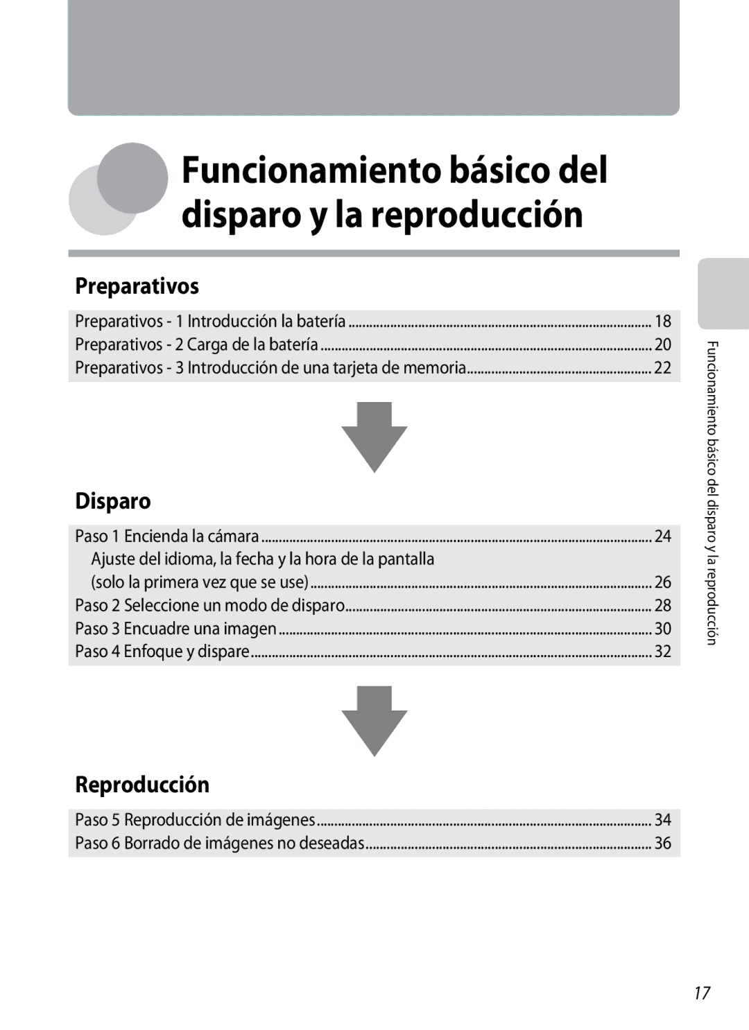 Nikon P510 manual Disparo, Ajuste del idioma, la fecha y la hora de la pantalla 