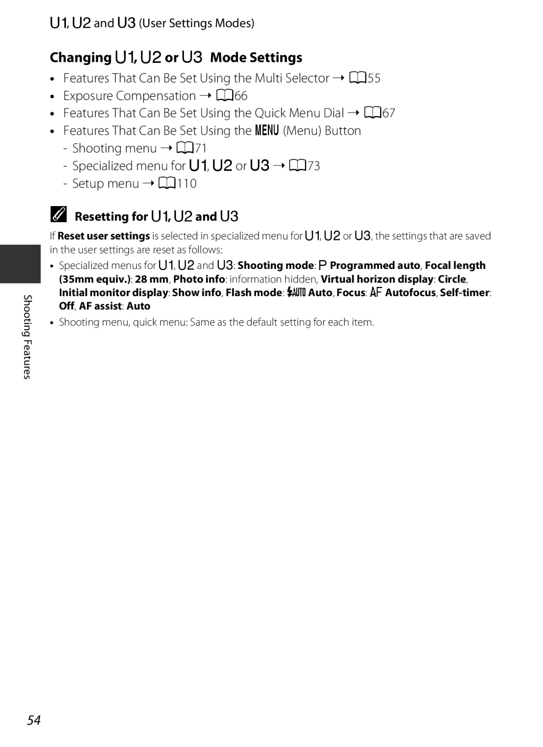 Nikon COOLPIXP7700BLK manual Changing E, For N Mode Settings, Resetting for E, Fand N 