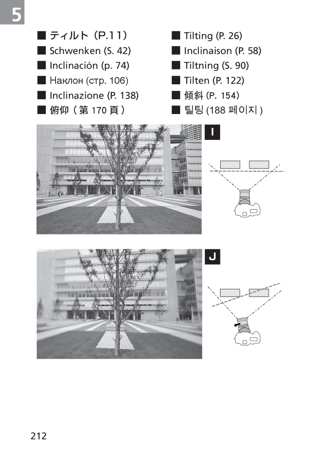 Nikon PC-E, 2168 user manual 俯仰（第 170 頁）,  212 