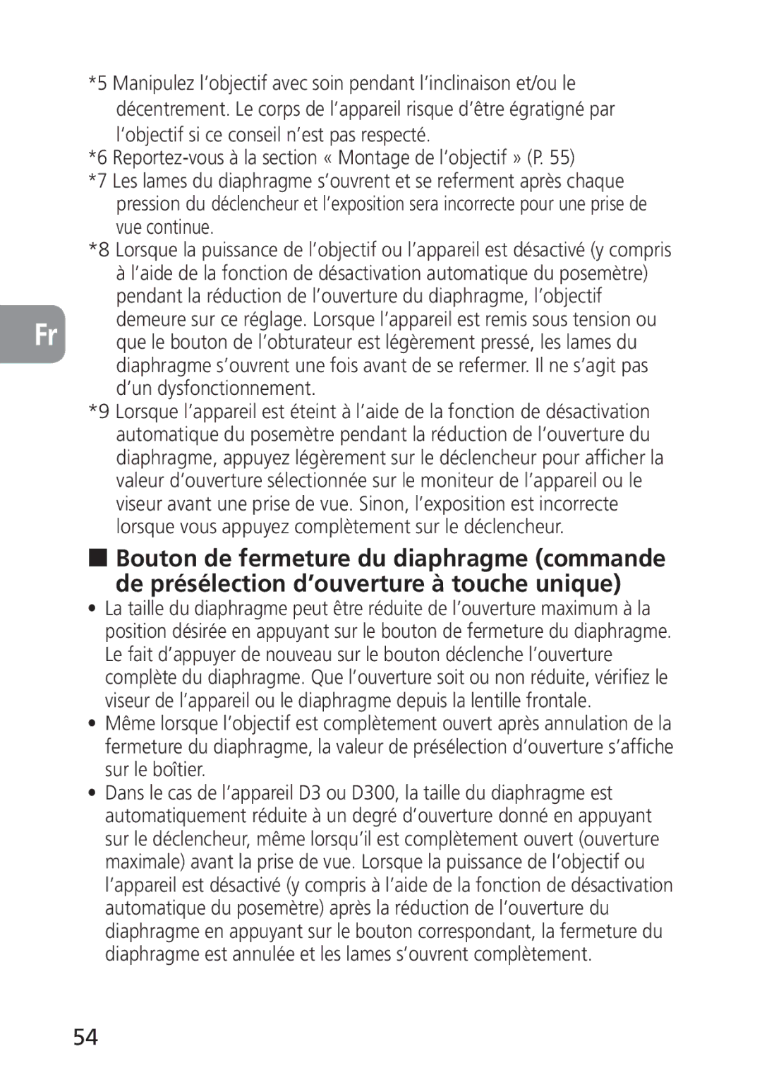 Nikon PC-E, 2168 ’objectif si ce conseil n’est pas respecté, Reportez-vous à la section « Montage de l’objectif » P 