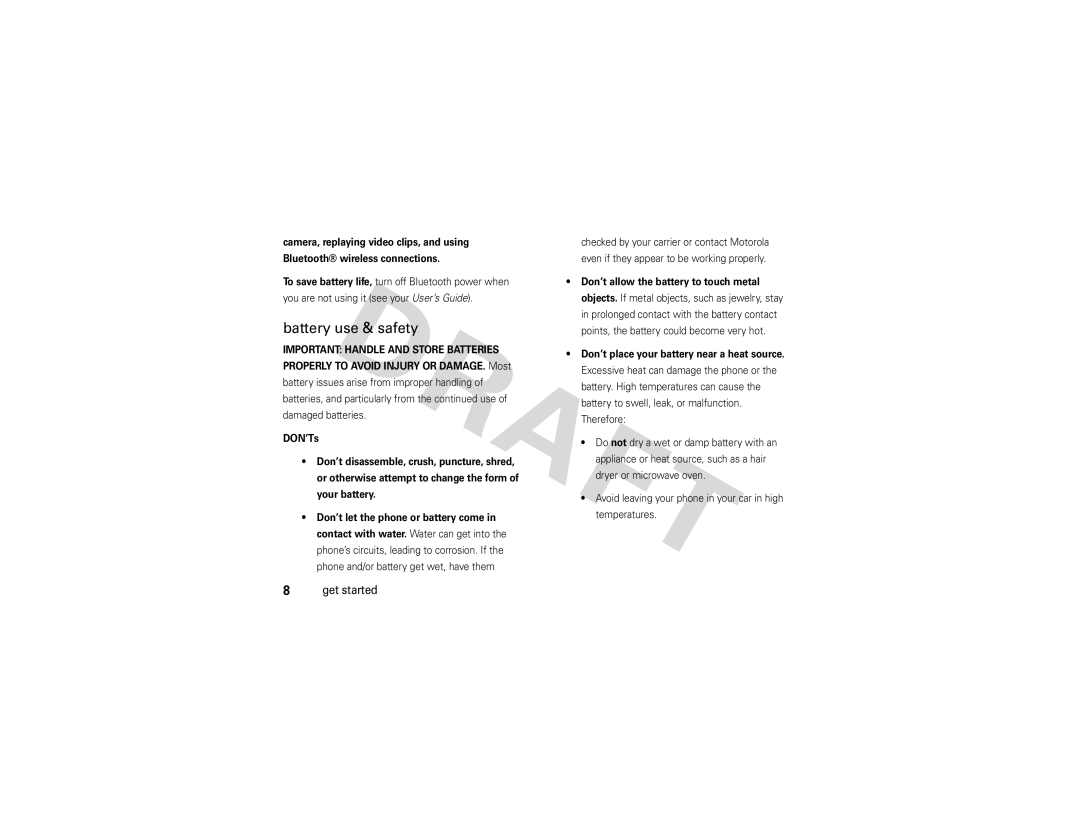 Nikon QA4 manual Battery use & safety, Properly to Avoid Injury or DAMAGE. Most 