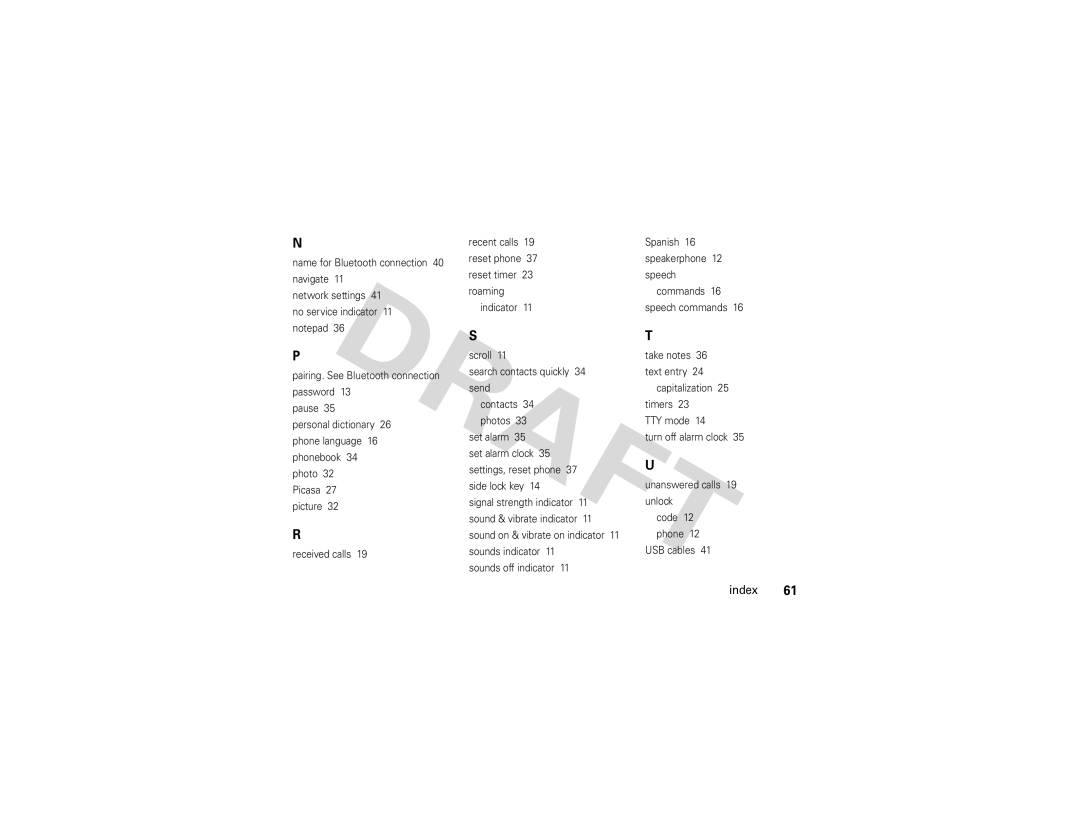 Nikon QA4 manual Commands 16 speech commands 