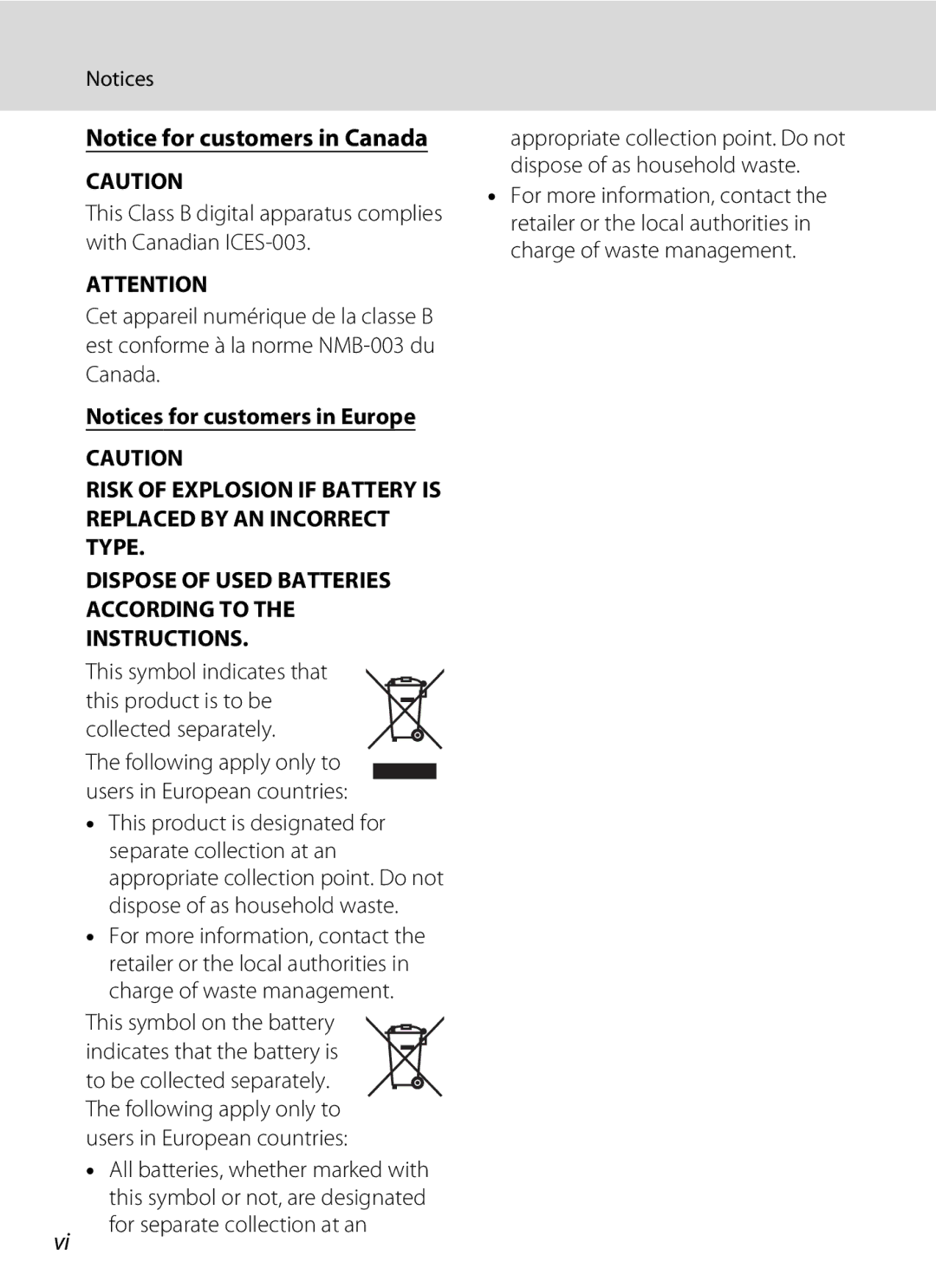 Nikon S1100pj user manual For separate collection at an 