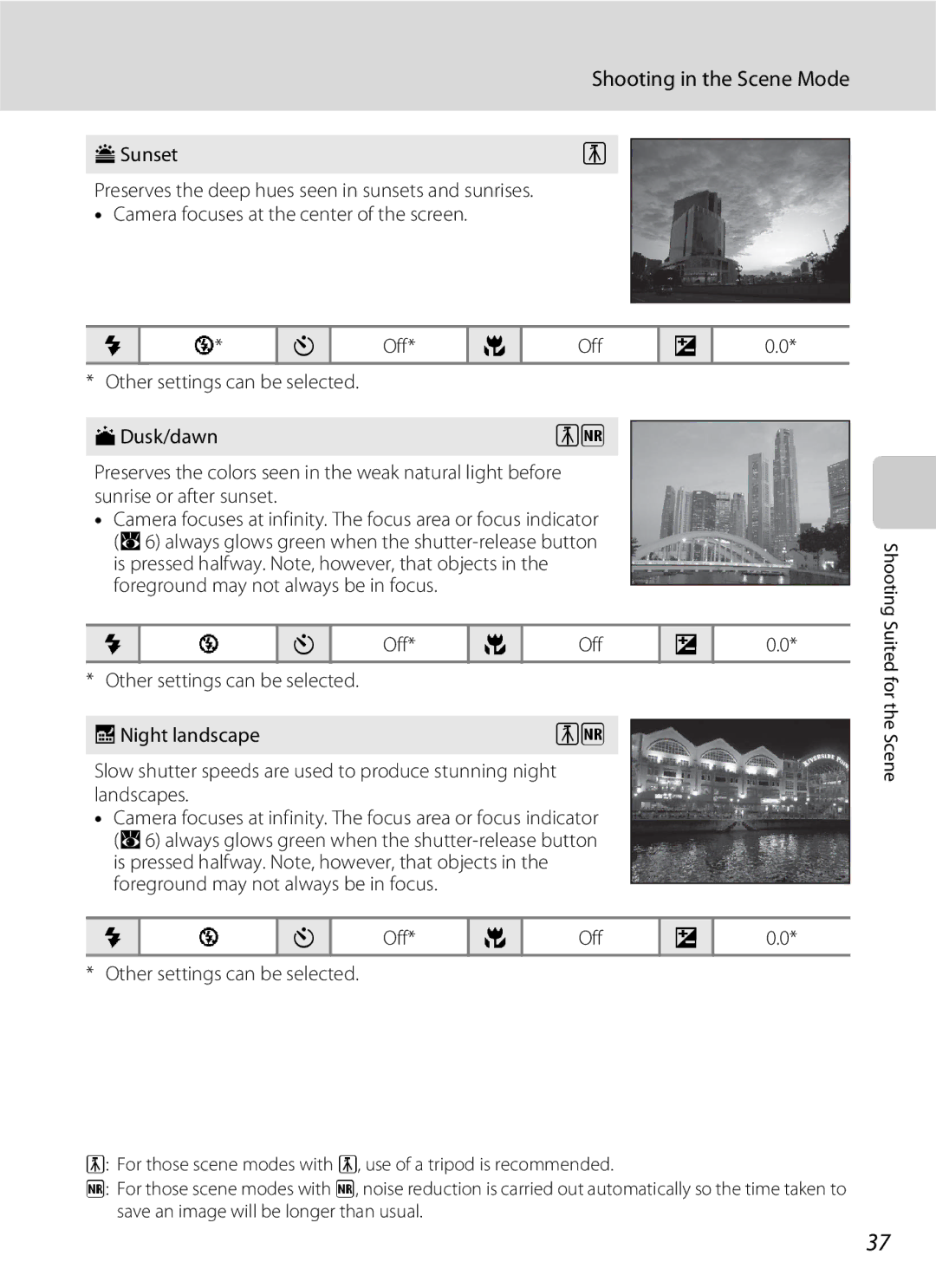 Nikon S202 manual Other settings can be selected 