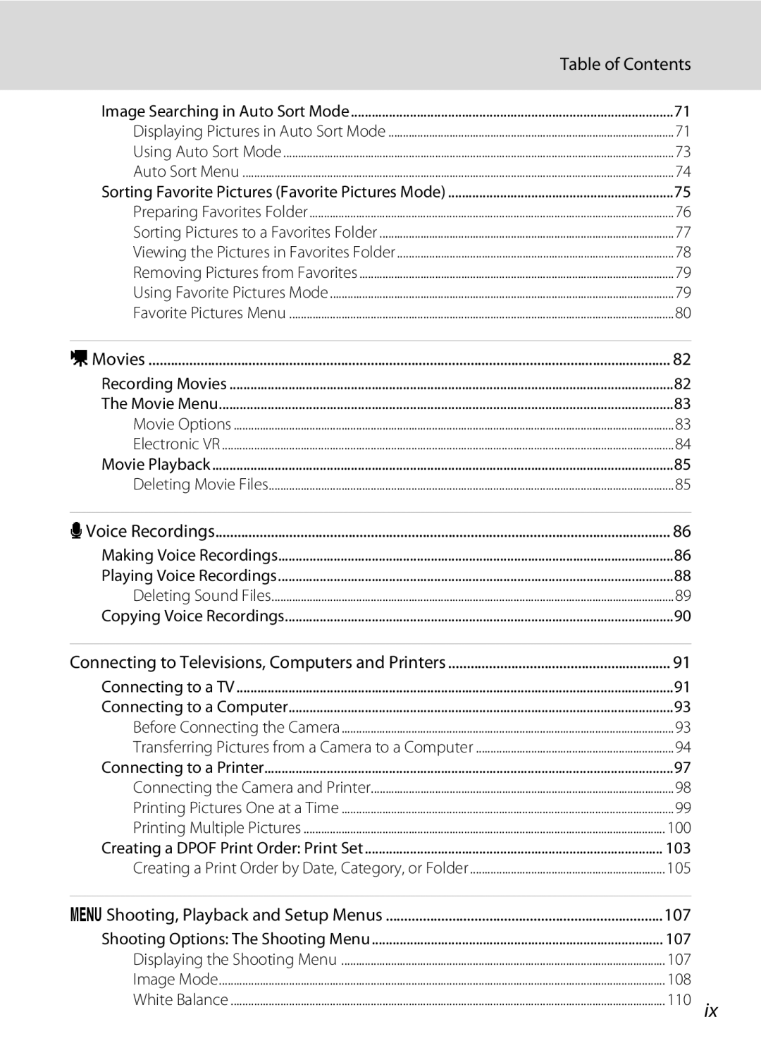 Nikon S230 user manual 107 