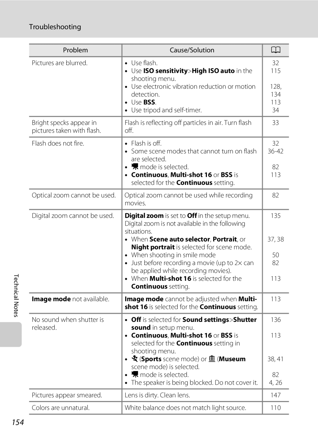 Nikon S230 user manual 154 