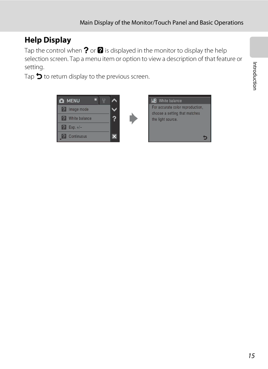 Nikon S230 user manual Help Display 