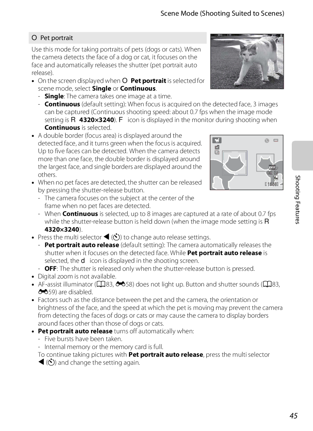 Nikon S2600 Single The camera takes one image at a time, Press the multi selector J n to change auto release settings 