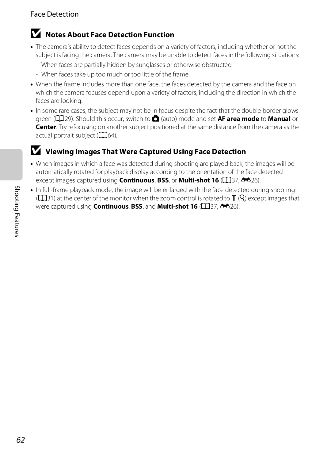 Nikon S2600 manual Viewing Images That Were Captured Using Face Detection 