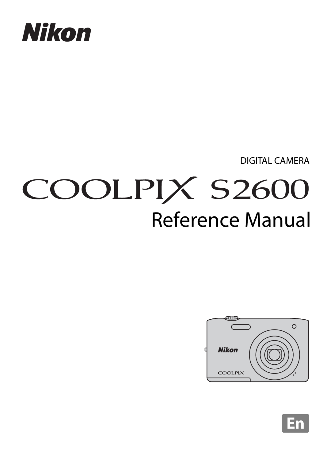 Nikon S2600 manual Reference Manual, Digital Camera 