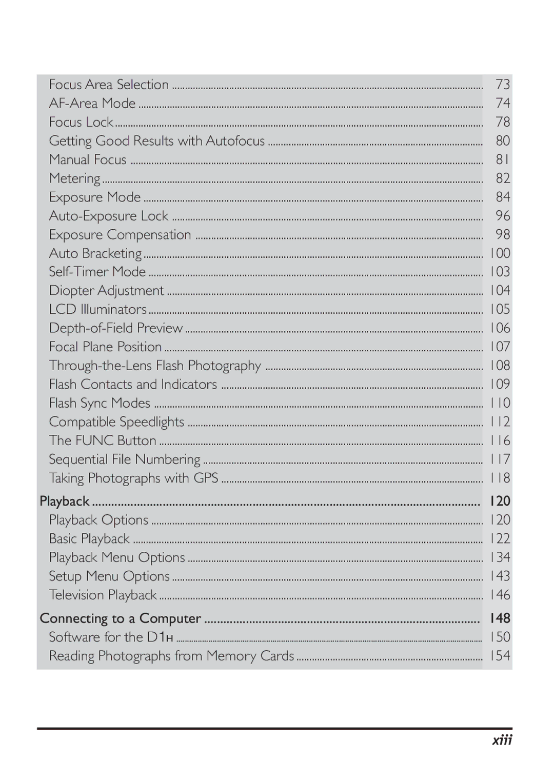 Nikon S2J00200401 user manual Xiii 