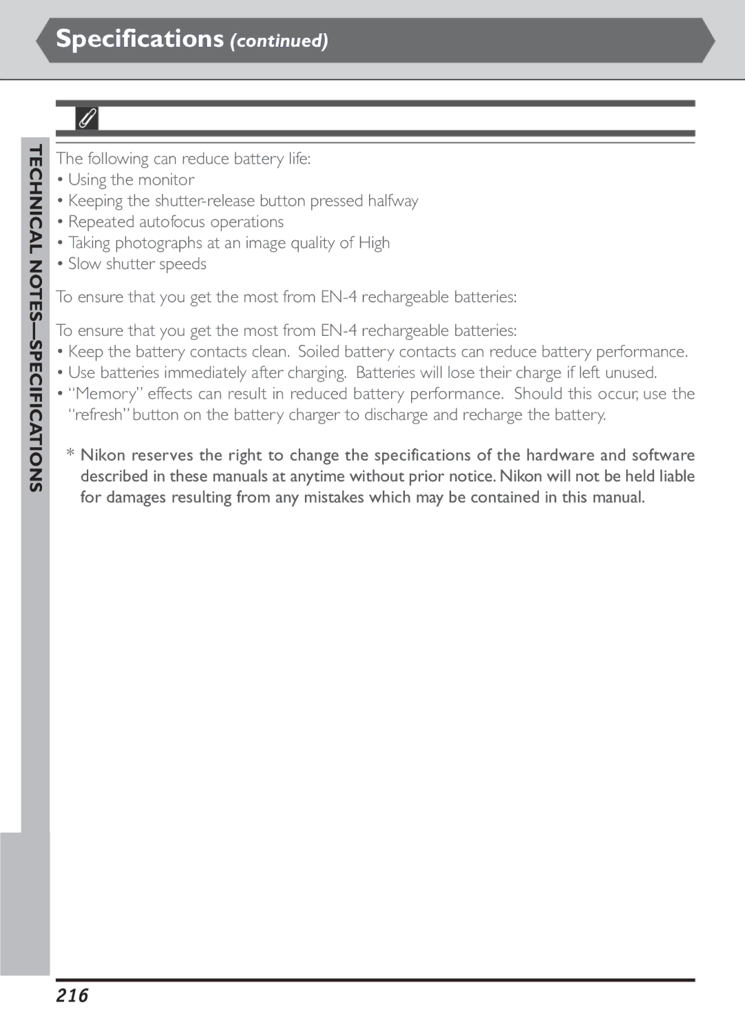 Nikon S2J00200401 user manual 216 