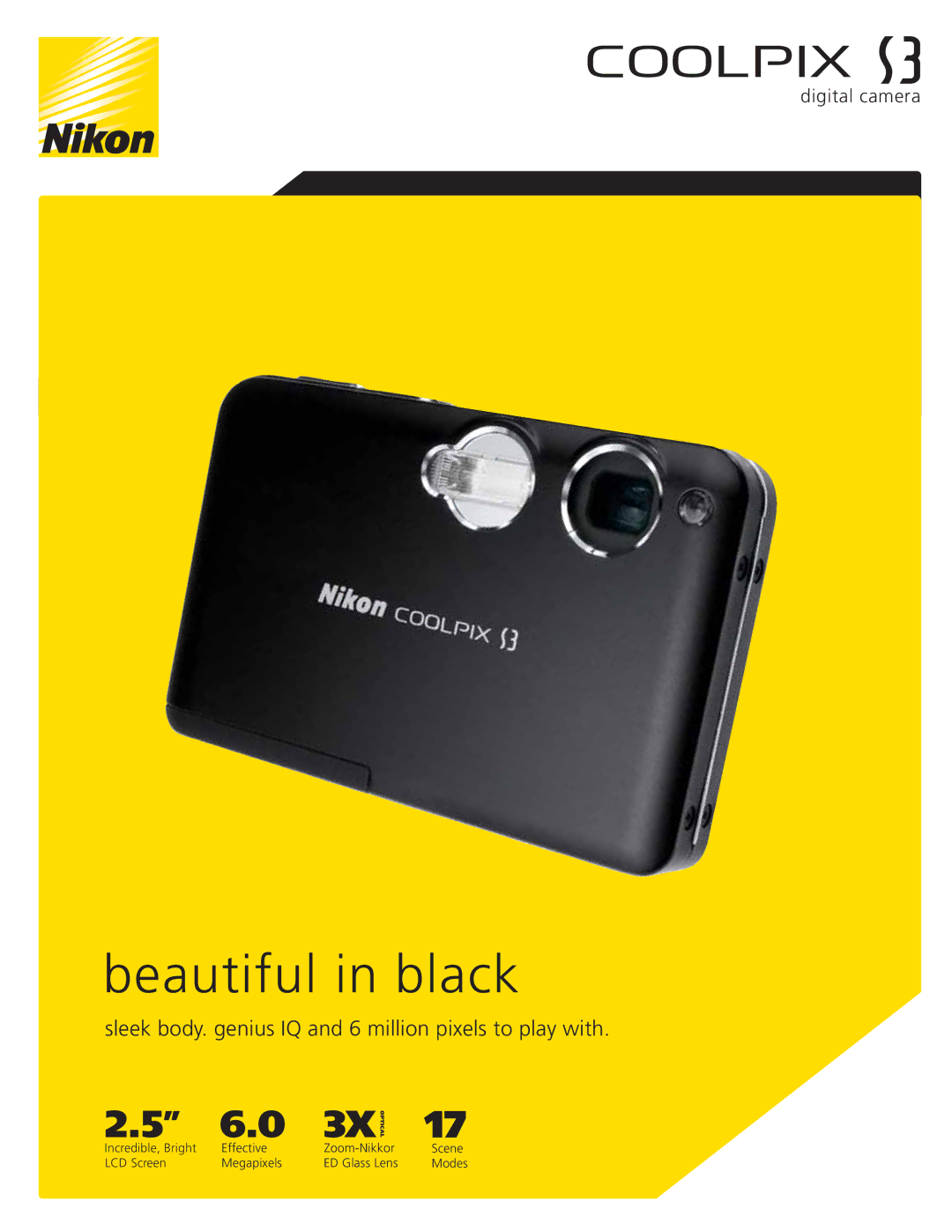 Nikon S3 manual Beautiful in black 