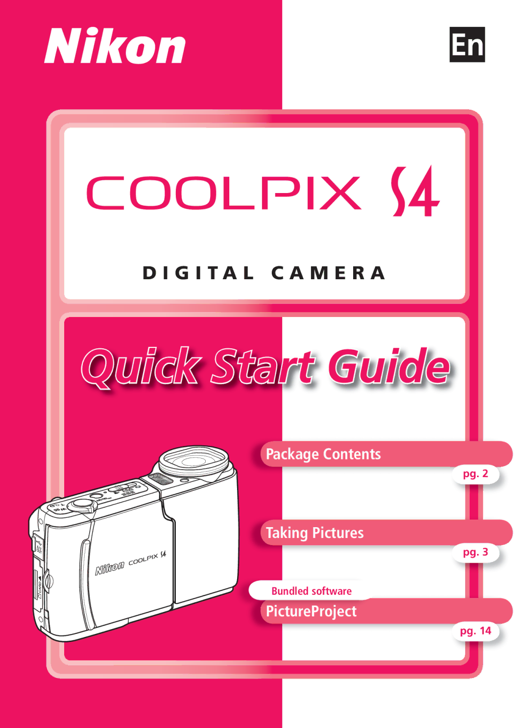 Nikon S4 quick start Quick Start Guide 