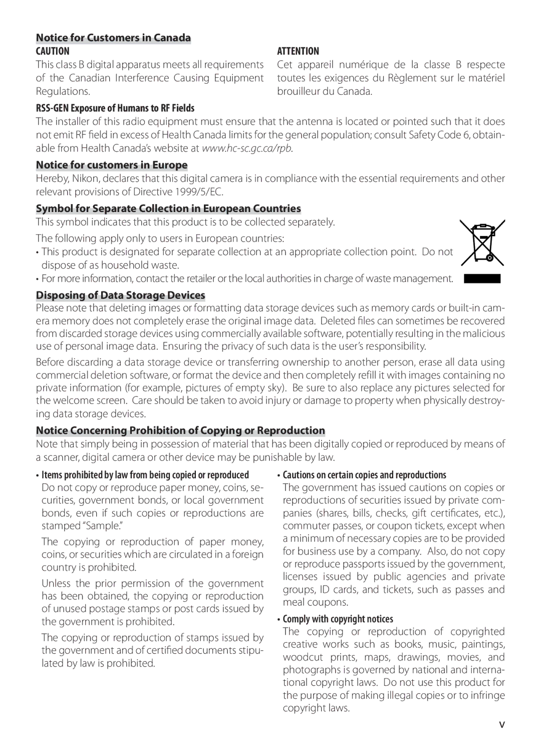 Nikon S6 manual RSS-GEN Exposure of Humans to RF Fields 