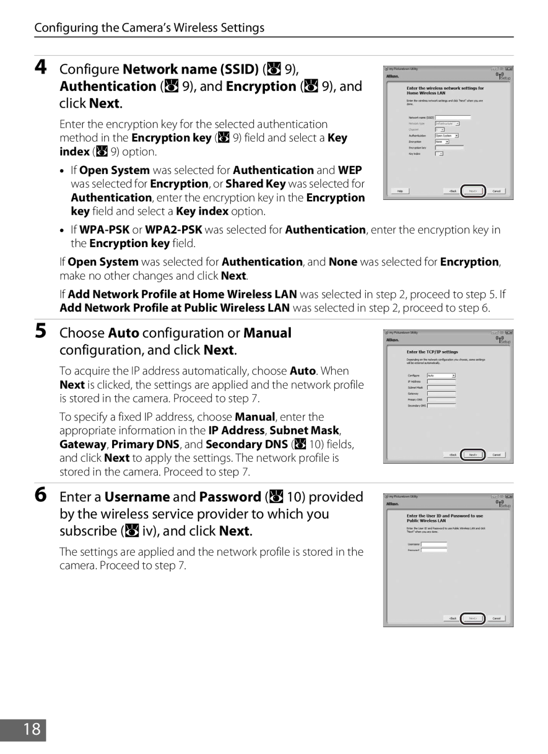 Nikon S610c manual Configuring the Camera’s Wireless Settings 