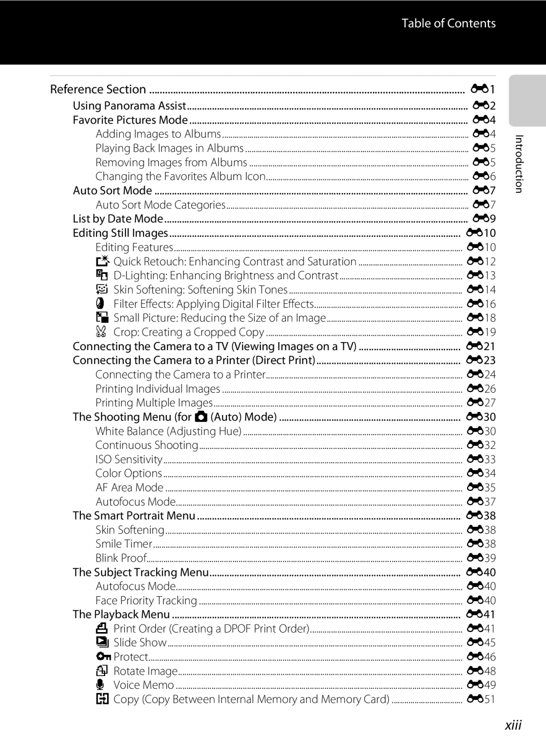 Nikon 26277, COOLPIXS6200RED, COOLPIXS6200BK manual Xiii 