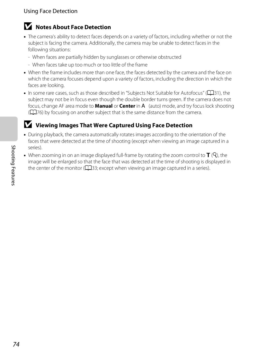 Nikon S6300 manual Viewing Images That Were Captured Using Face Detection 