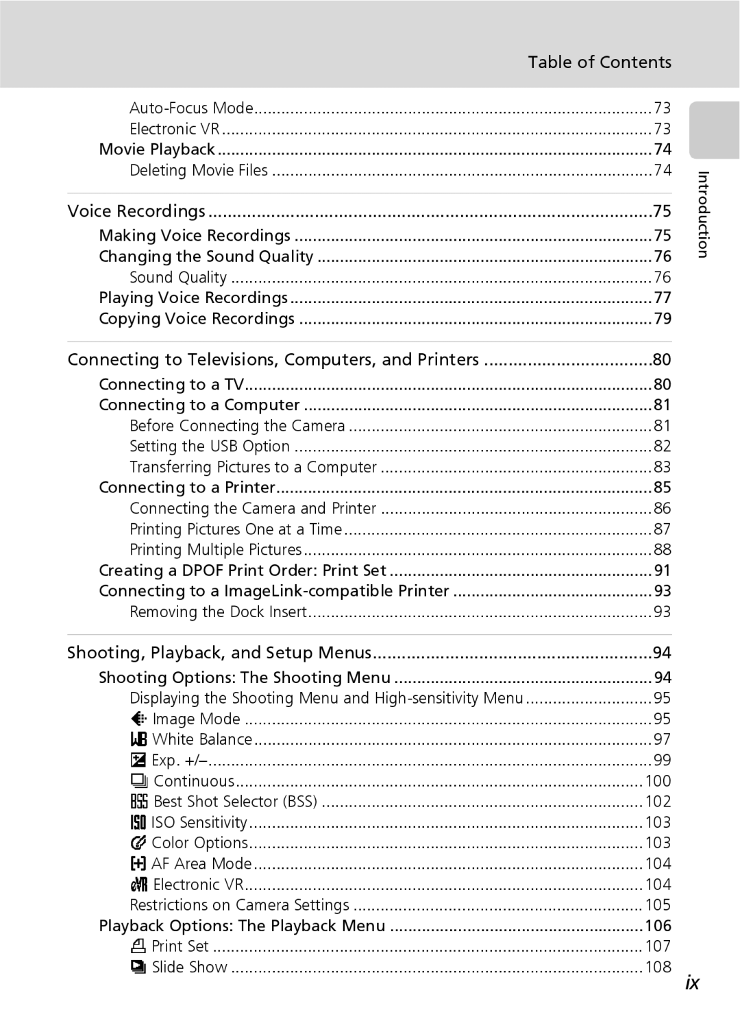 Nikon S7 manual Connecting to Televisions, Computers, and Printers 